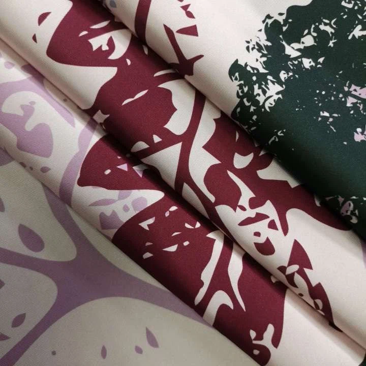 pink digital printing polyester fabric